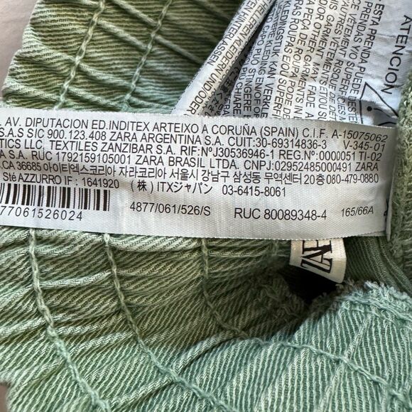 Zara The Raw Hem Jogger Pants in Light Green Size Small - Picture 8 of 8